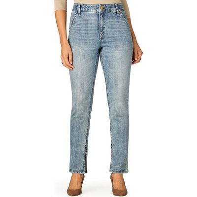 Wit & Wisdom Wit & Wisdom Side Slit High Waist Cigarette Jeans