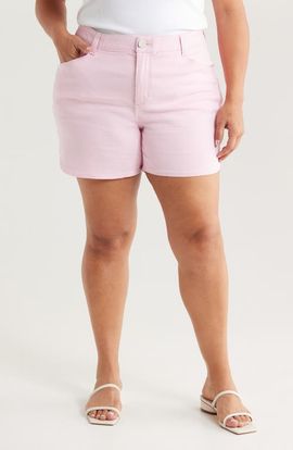 Wit & Wisdom Wit & Wisdom Skyrise High Waist Dolphin Hem Denim Shorts