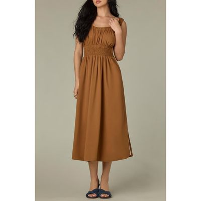 Wit & Wisdom Wit & Wisdom Smocked Waist Sleeveless Midi Dress