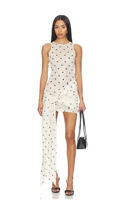 With Harper Lu With Harper Lu Mesh Wrap Mini Dress