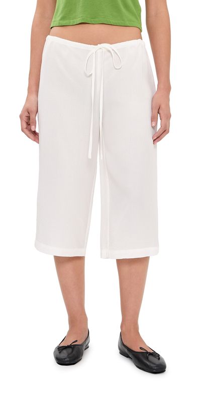 With Jéan With Jéan Arden Capri Pants White