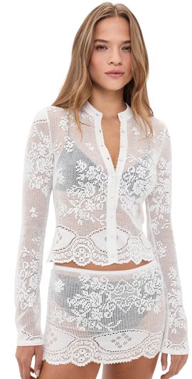 With Jéan With Jéan Belinda Cardigan White