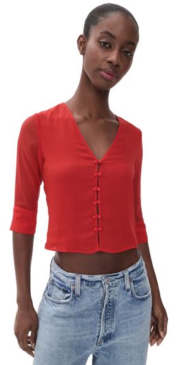 With Jéan With Jéan Elsie Top Red