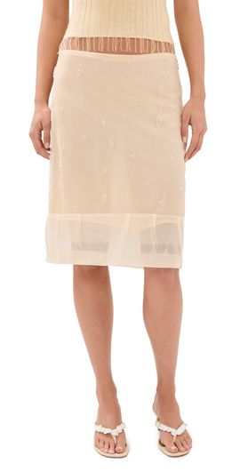 With Jéan With Jéan Kayla Skirt Champagne