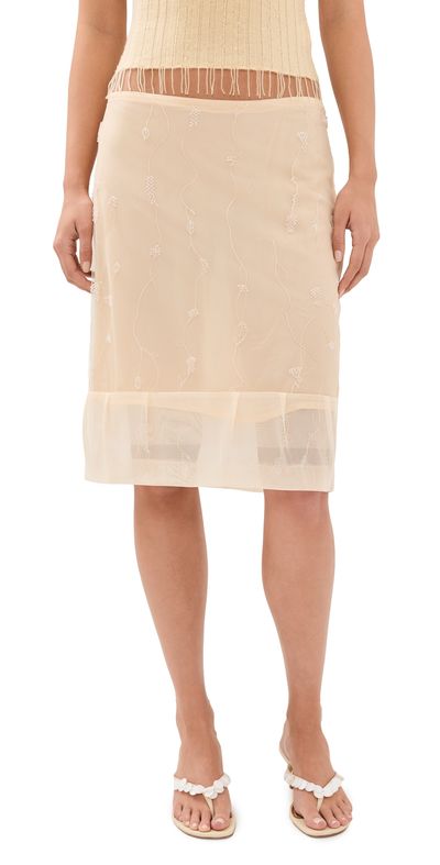With Jéan With Jéan Kayla Skirt Champagne