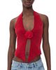 With Jéan With Jéan Rose Knit Top Red - 1