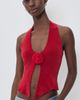 With Jéan With Jéan Rose Knit Top Red - 2