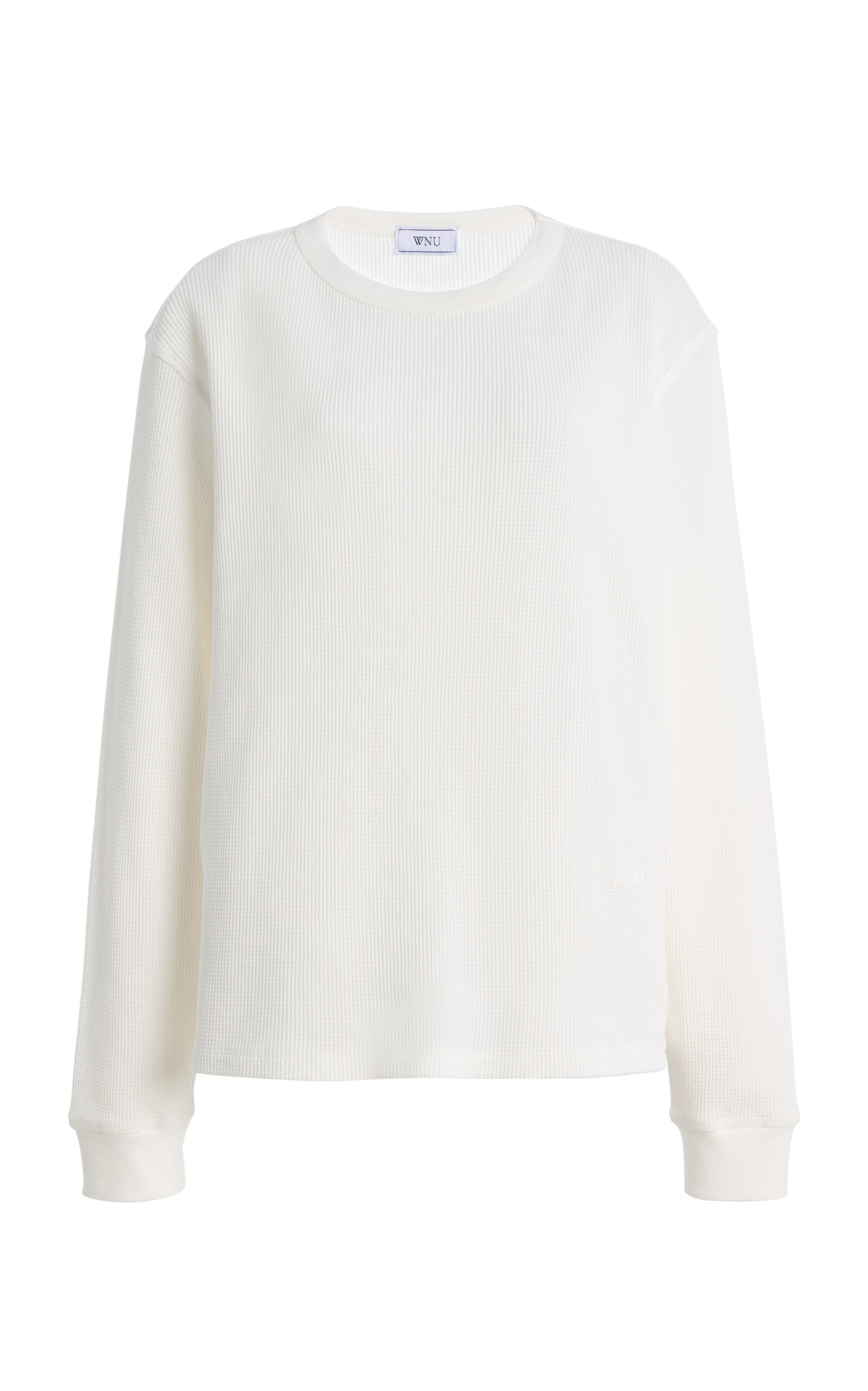 With Nothing Underneath With Nothing Underneath Bessette Waffled Cotton Top