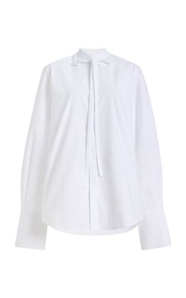 With Nothing Underneath With Nothing Underneath Exclusive The Boyfriend Cotton BowTie Shirt