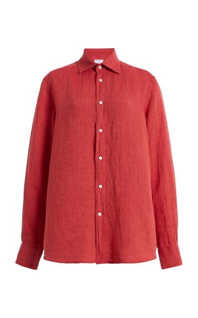 With Nothing Underneath With Nothing Underneath Exclusive The Boyfriend Linen Shirt