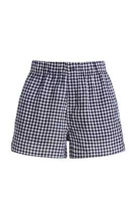 With Nothing Underneath With Nothing Underneath Exclusive The Gingham Linen Boxer Shorts