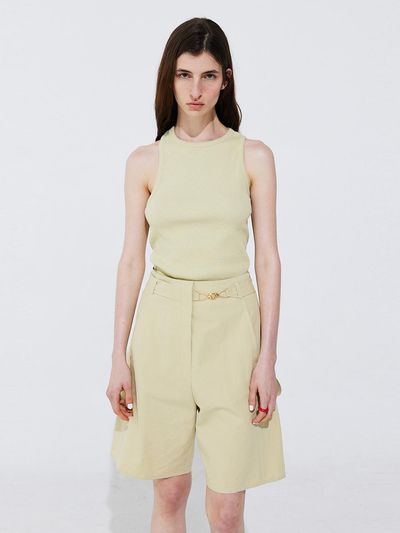 WNDERKAMMER Belted Cotton Bermuda Shorts