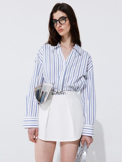 WNDERKAMMER Tuck Skirt_White