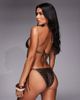 Wolf & Whistle Wolf & Whistle tie sides bikini bottoms with ring detailing in brown zebra - 2