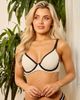 Wolf & Whistle Wolf & Whistle X Isabella Whittingham underwire bikini top with black contrast trim in white - 1