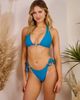 Wolf & Whistle Wolf & Whistle x Maia Andrews molten ring front tie side bikini bottoms in aqua-Blue - 3