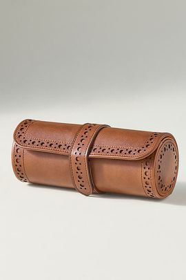 WOLF Brogue Travel Triple Watch Roll