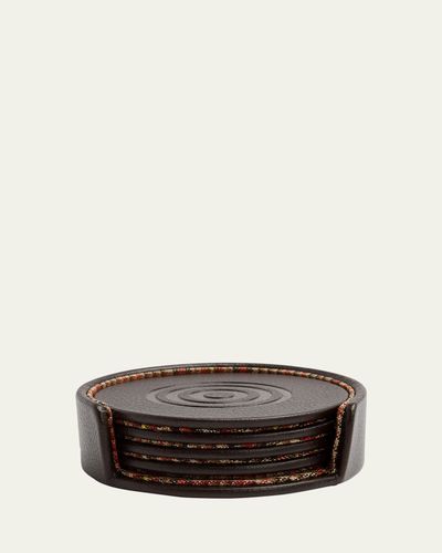 WOLF X WM Brown 4-Piece Coaster Set