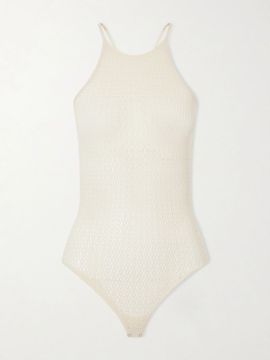 WOLFORD Daisy stretch-mesh bodysuit