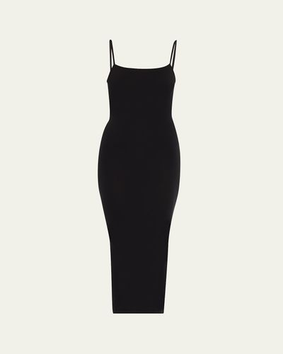 Wolford Fatal Sleeveless Bodycon Knit Velvet Midi Dress