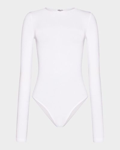 Wolford Jewel Neck Long-Sleeve Bodysuit