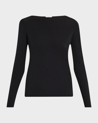 Wolford Pure Bateau-Neck Jersey Top
