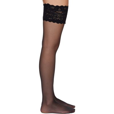 Wolford Wolford Black Satin Touch 20 Stay-Up Stockings