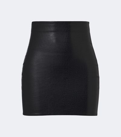 Wolford Wolford Embossed croc-effect miniskirt