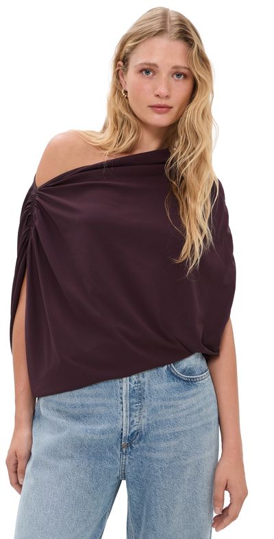Wolford Wolford Fluid Drape Bodysuit Wild Plum