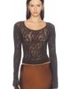 Wolford Wolford Infinite Rose Net Long Sleeve Top - 1