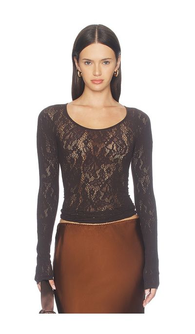 Wolford Wolford Infinite Rose Net Long Sleeve Top