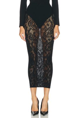 Wolford Wolford Infinite Rose Net Skirt