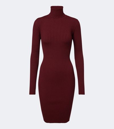 Wolford Wolford Ribbed-knit wool and cotton-blend minidress