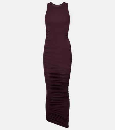 Wolford Wolford Ruched sheer midi dress