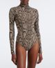 Wolford Wolford Snake-print jacquard bodysuit - 3