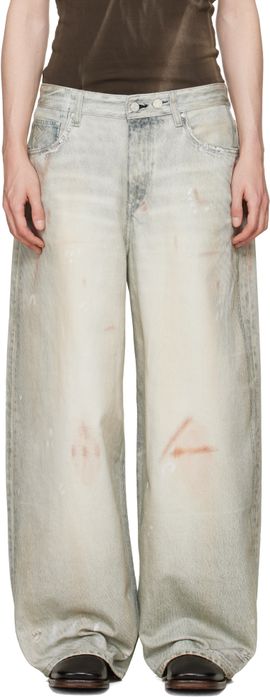 Won Hundred Won Hundred Blue Lyon Printed Denim Jeans