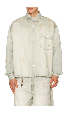 Won Hundred Won Hundred Maza Printed Denim Shirt