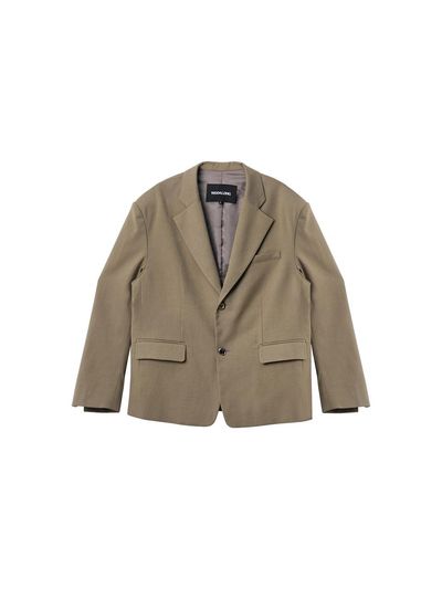 WOOALONG Antique button semi-over blazer [MOCHA]