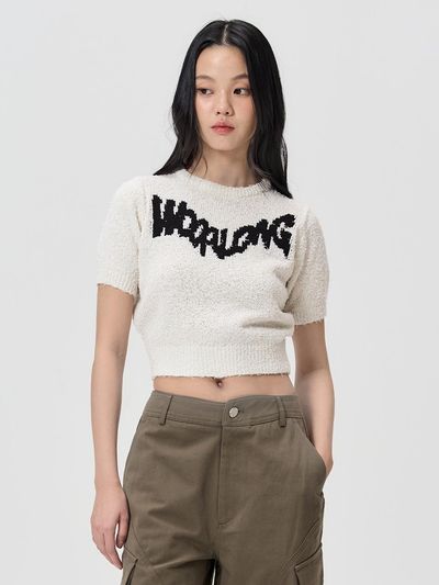 WOOALONG Boucle Round Neck Knit [CREAM]