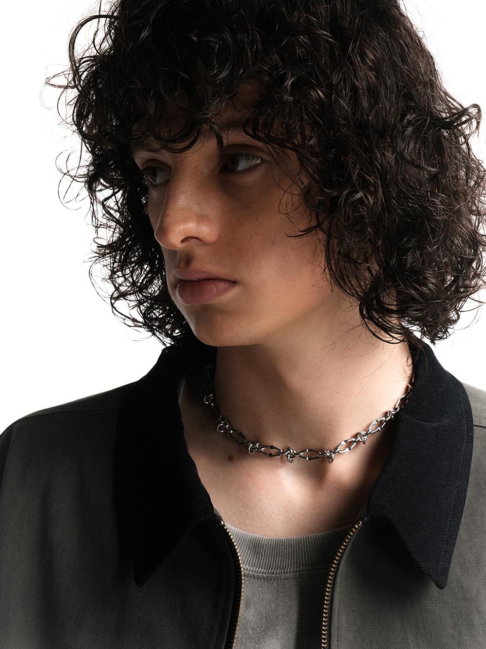 WOOALONG Casting Necklace [Silver]