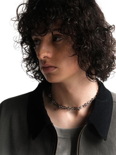 WOOALONG Casting Necklace [Silver]