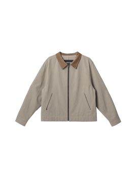 WOOALONG Crack Work Jacket [Beige]