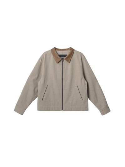 WOOALONG Crack Work Jacket [Beige]