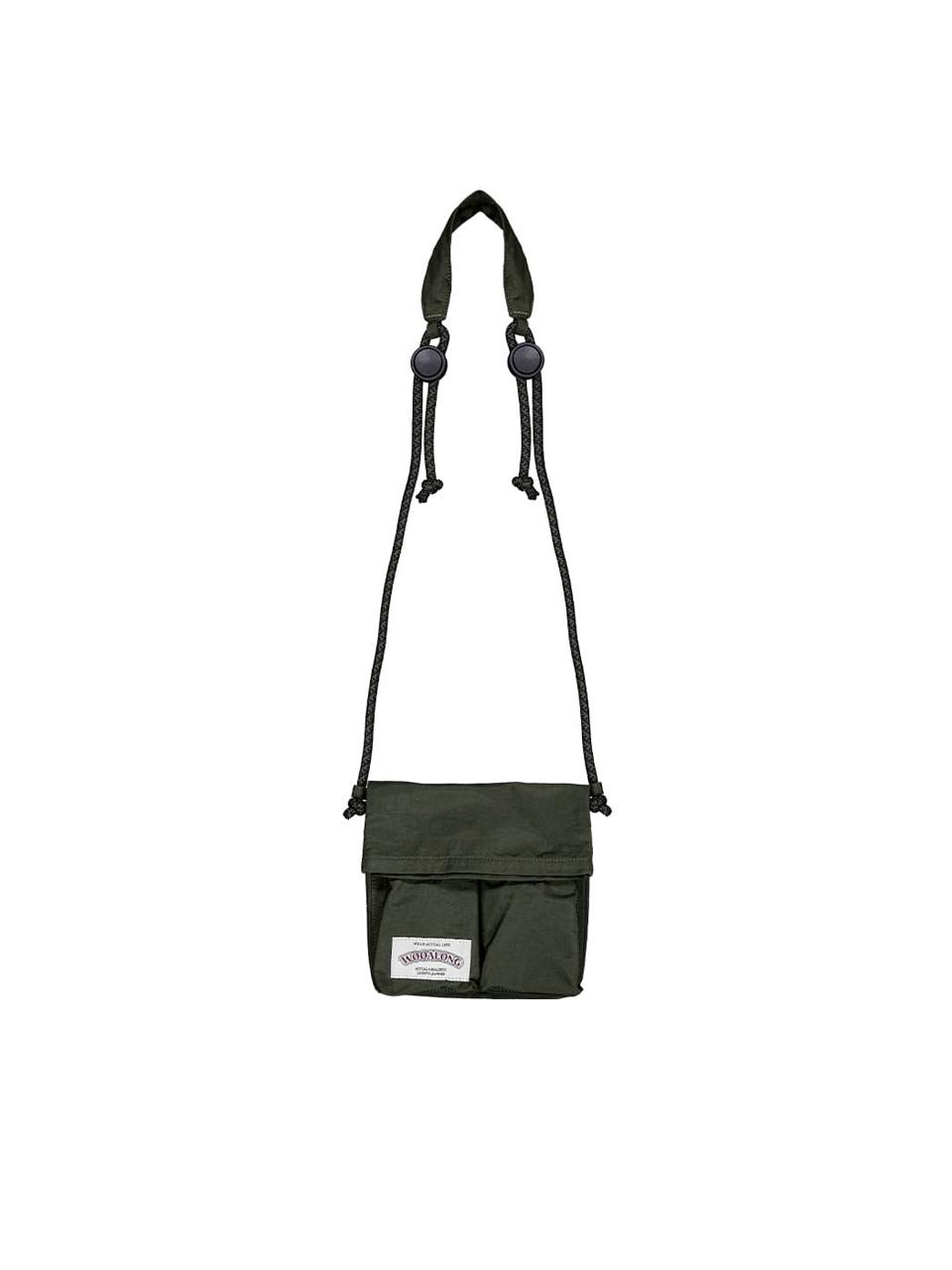 WOOALONG Nylon Sacoche Bag [KHAKI]