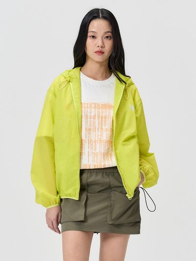 WOOALONG Signature Nylon Light Weight Hood Jumper [Green]