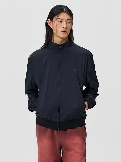 WOOALONG Signature Nylon Wind Breaker [Black]