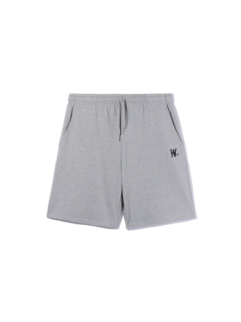WOOALONG Signature Relax Half Pants [Melange Grey]