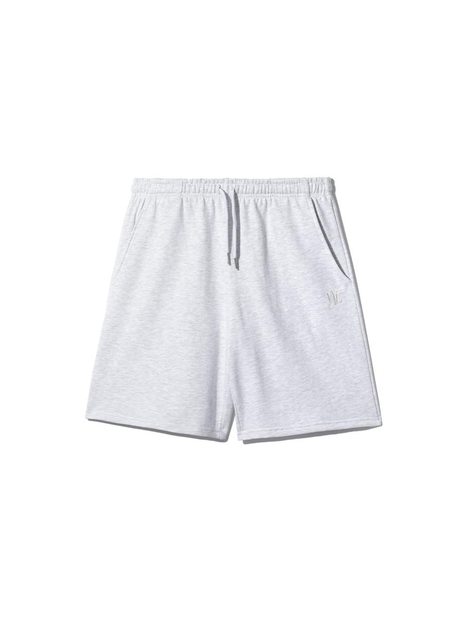 WOOALONG Signature Relax Half Pants [Melange White]