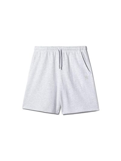 WOOALONG Signature Relax Half Pants [Melange White]
