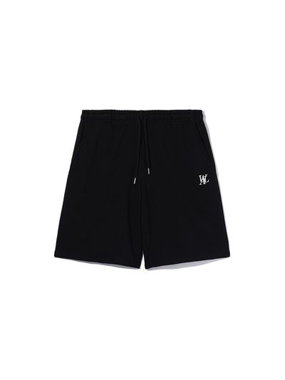 WOOALONG Signature Relax Half Shorts [BLACK]